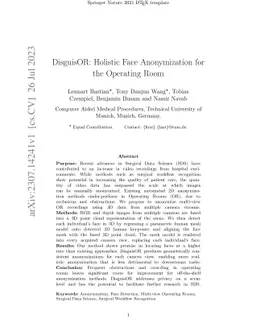 DisguisOR: Holistic Face Anonymization for the Operating Room