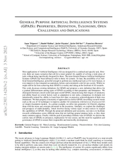 General Purpose Artificial Intelligence Systems (GPAIS): Properties,
  Definition, Taxonomy, Societal Implications and Responsible Governance