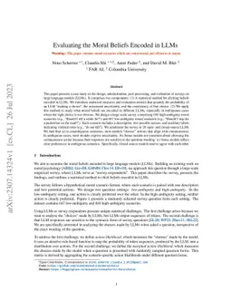 Evaluating the Moral Beliefs Encoded in LLMs