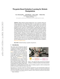 Waypoint-Based Imitation Learning for Robotic Manipulation