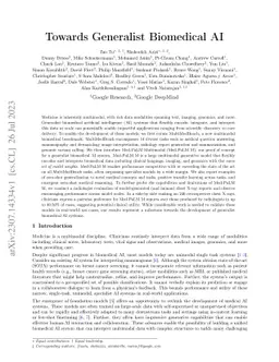 Towards Generalist Biomedical AI