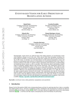 Event-based Vision for Early Prediction of Manipulation Actions