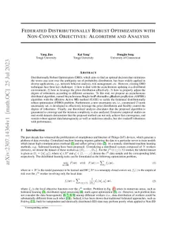 Federated Distributionally Robust Optimization with Non-Convex Objectives: Algorithm and Analysis