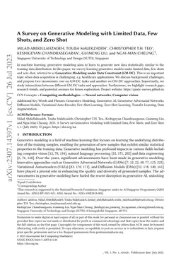 A Survey on Generative Modeling with Limited Data, Few Shots, and Zero Shot