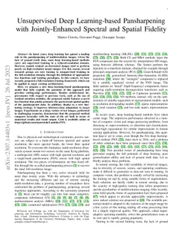 Unsupervised Deep Learning-based Pansharpening with Jointly-Enhanced
  Spectral and Spatial Fidelity