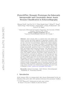ProtoASNet: Dynamic Prototypes for Inherently Interpretable and
  Uncertainty-Aware Aortic Stenosis Classification in Echocardiography