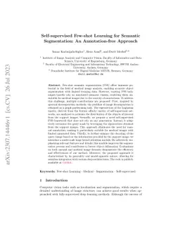 Self-supervised Few-shot Learning for Semantic Segmentation: An
  Annotation-free Approach