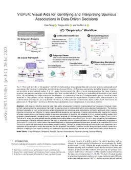 VISPUR: Visual Aids for Identifying and Interpreting Spurious
  Associations in Data-Driven Decisions