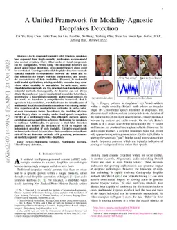 A Unified Framework for Modality-Agnostic Deepfakes Detection
