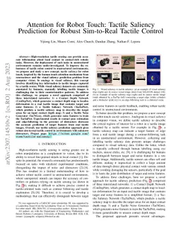 Attention for Robot Touch: Tactile Saliency Prediction for Robust
  Sim-to-Real Tactile Control