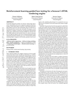 Reinforcement learning guided fuzz testing for a browser's HTML
  rendering engine