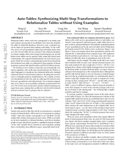 Auto-Tables: Synthesizing Multi-Step Transformations to Relationalize
  Tables without Using Examples