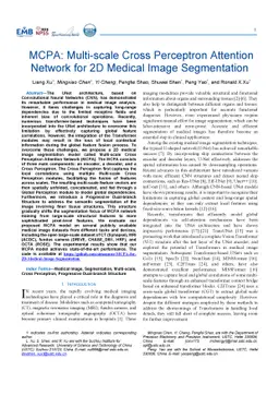 MCPA: Multi-scale Cross Perceptron Attention Network for 2D Medical
  Image Segmentation