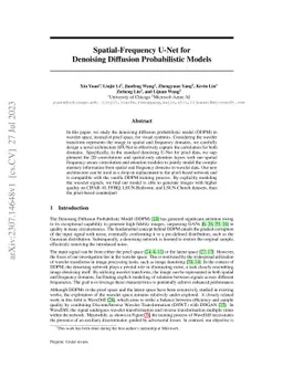 Spatial-Frequency U-Net for Denoising Diffusion Probabilistic Models