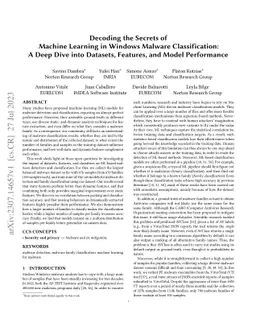 Decoding the Secrets of Machine Learning in Malware Classification: A
  Deep Dive into Datasets, Feature Extraction, and Model Performance