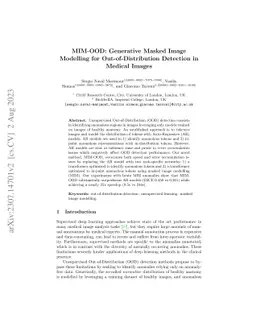 MIM-OOD: Generative Masked Image Modelling for Out-of-Distribution
  Detection in Medical Images