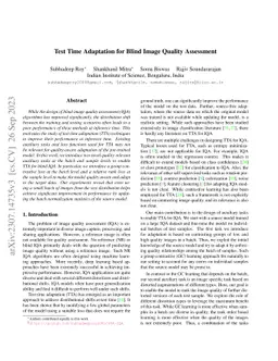 Test Time Adaptation for Blind Image Quality Assessment