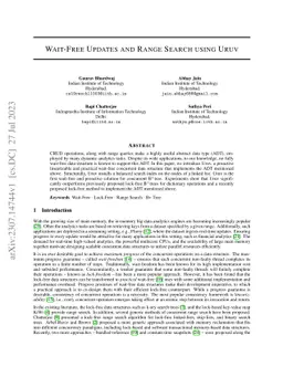 Wait-Free Updates and Range Search using Uruv