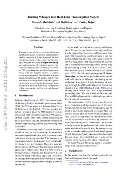 Turning Whisper into Real-Time Transcription System