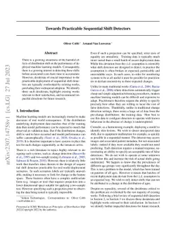 Towards Practicable Sequential Shift Detectors