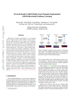 Towards Deeply Unified Depth-aware Panoptic Segmentation with
  Bi-directional Guidance Learning