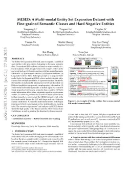 MESED: A Multi-modal Entity Set Expansion Dataset with Fine-grained
  Semantic Classes and Hard Negative Entities