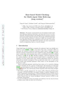 Base-based Model Checking for Multi-Agent Only Believing (long version)