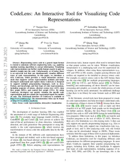 CodeLens: An Interactive Tool for Visualizing Code Representations