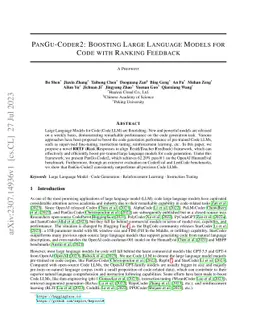 PanGu-Coder2: Boosting Large Language Models for Code with Ranking
  Feedback