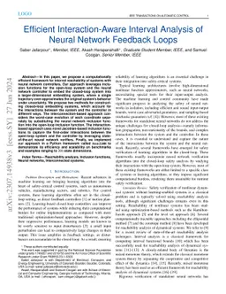 Efficient Interaction-Aware Interval Analysis of Neural Network Feedback
  Loops