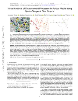 Visual Analysis of Displacement Processes in Porous Media using
  Spatio-Temporal Flow Graphs