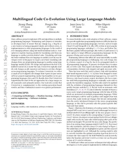 Multilingual Code Co-Evolution Using Large Language Models