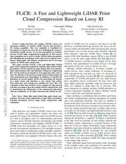 FLiCR: A Fast and Lightweight LiDAR Point Cloud Compression Based on
  Lossy RI