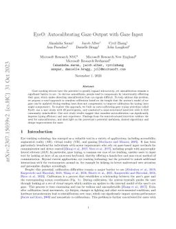 EyeO: Autocalibrating Gaze Output with Gaze Input