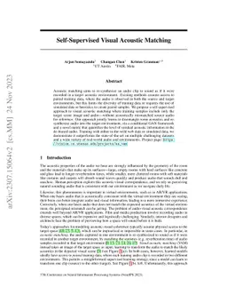Self-Supervised Visual Acoustic Matching
