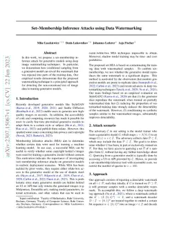 Set-Membership Inference Attacks using Data Watermarking