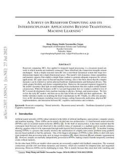 A Survey on Reservoir Computing and its Interdisciplinary Applications
  Beyond Traditional Machine Learning