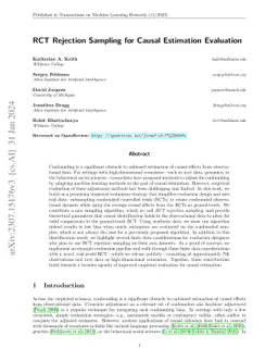 RCT Rejection Sampling for Causal Estimation Evaluation