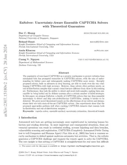 EnSolver: Uncertainty-Aware Ensemble CAPTCHA Solvers with Theoretical
  Guarantees