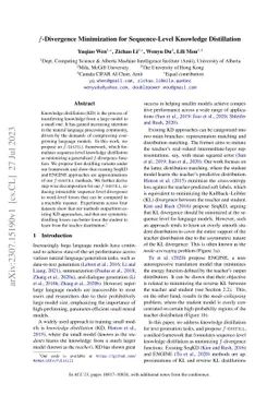 f-Divergence Minimization for Sequence-Level Knowledge Distillation