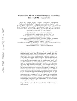 Generative AI for Medical Imaging: extending the MONAI Framework