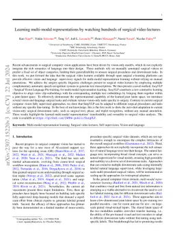Learning Multi-modal Representations by Watching Hundreds of Surgical Video Lectures