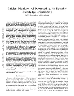 Efficient Multiuser AI Downloading via Reusable Knowledge Broadcasting