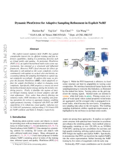 Dynamic PlenOctree for Adaptive Sampling Refinement in Explicit NeRF