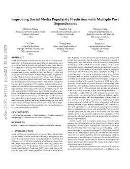 Improving Social Media Popularity Prediction with Multiple Post
  Dependencies