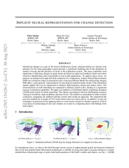 Implicit neural representation for change detection