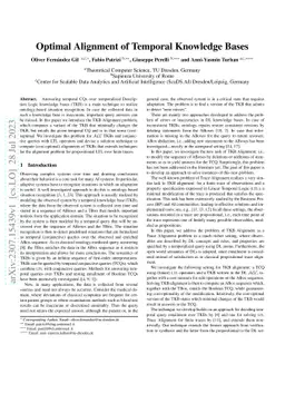 Optimal Alignment of Temporal Knowledge Bases