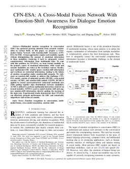 CFN-ESA: A Cross-Modal Fusion Network with Emotion-Shift Awareness for
  Dialogue Emotion Recognition