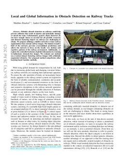 Local and Global Information in Obstacle Detection on Railway Tracks