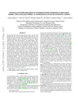 Minimally-Supervised Speech Synthesis with Conditional Diffusion Model
  and Language Model: A Comparative Study of Semantic Coding